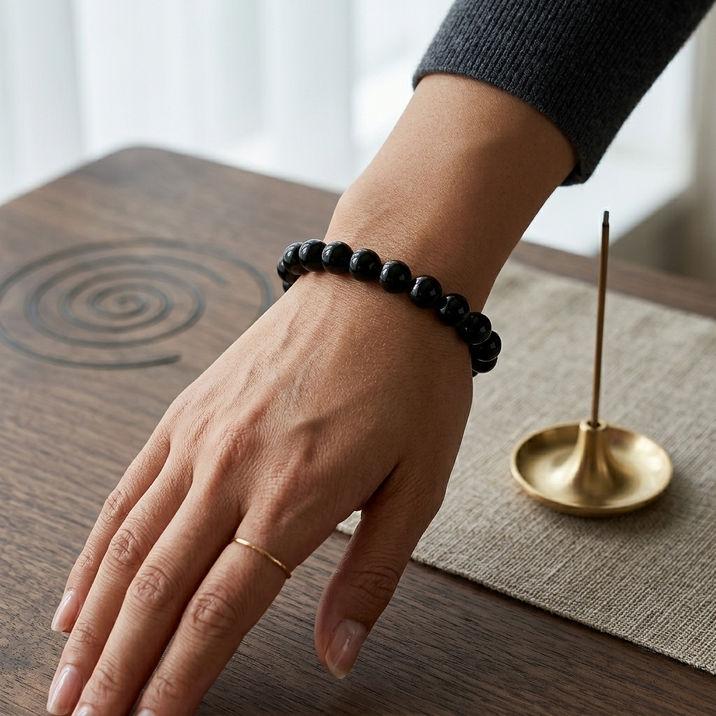 Black Obsidian Bracelet photo